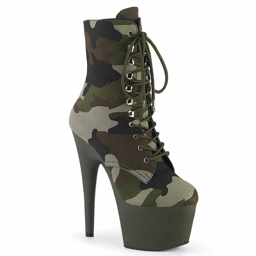 Pleaser - ADORE1020CAMO Bottes de plateforme, Pole dance chaussures - Chaussures de pole dance - Vert Product image